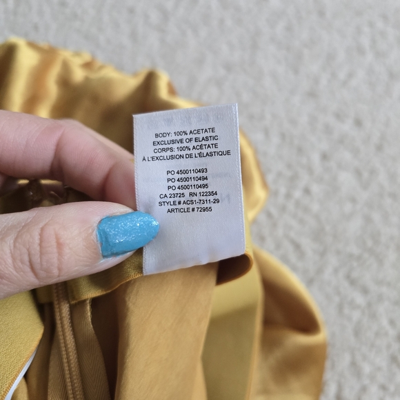 NWT $98 Babaton Slip Skirt – Cairo Gold Size 6 - Picture 7 of 10